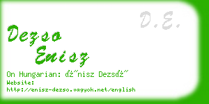 dezso enisz business card